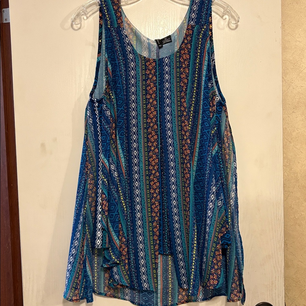 New Directions Multicolor Striped Tank Top